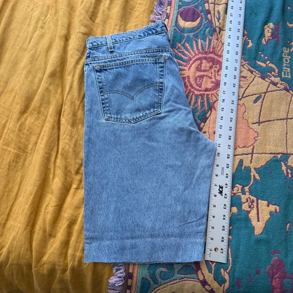 Levis 540 Relaxed Fit‎ Denim Shorts Mens 38 Blue Medium Wash Cut Off Jorts Vtg